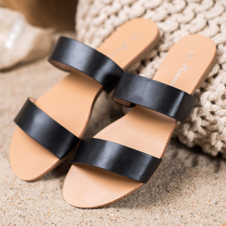 Mannika Papuci clasici din piele ecologică negru 1