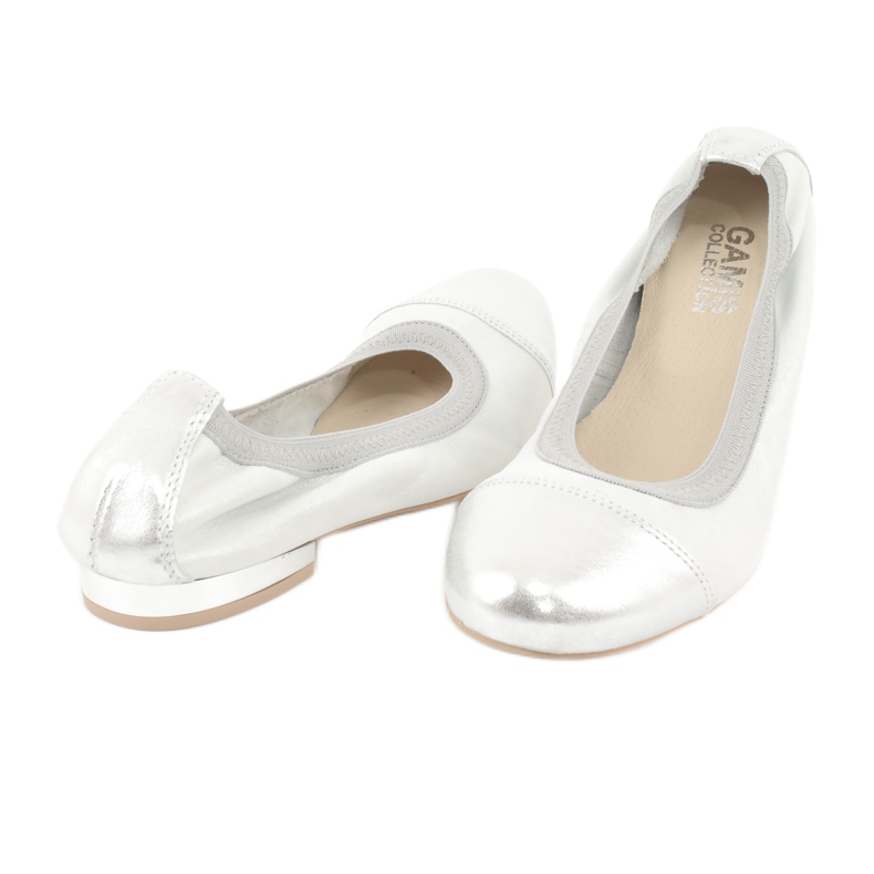 Gamis Balerini confortabile din piele argintie gri 2