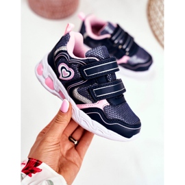 EVE Încălțăminte sport pentru copii strălucitoare pe velcro stacojiu albastru marină roz 2