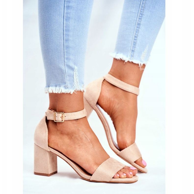 Vinceza Sandale de damă piele întoarsă bej Mai mult și mai mult! 2