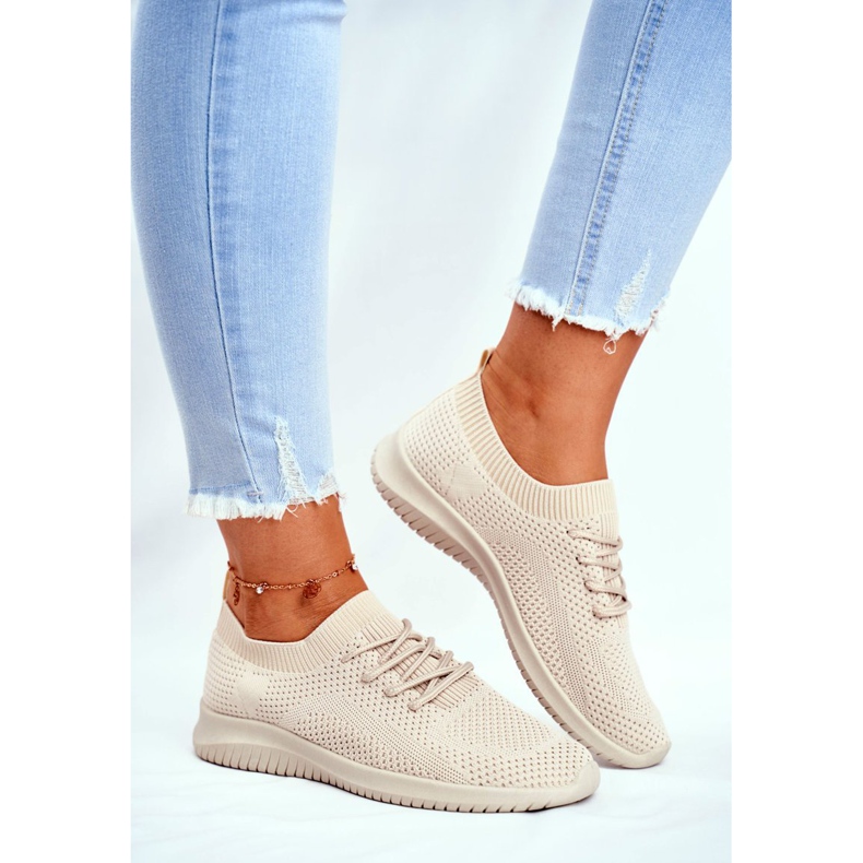 Încălțăminte sport pentru femei Glorias bej deschis 2