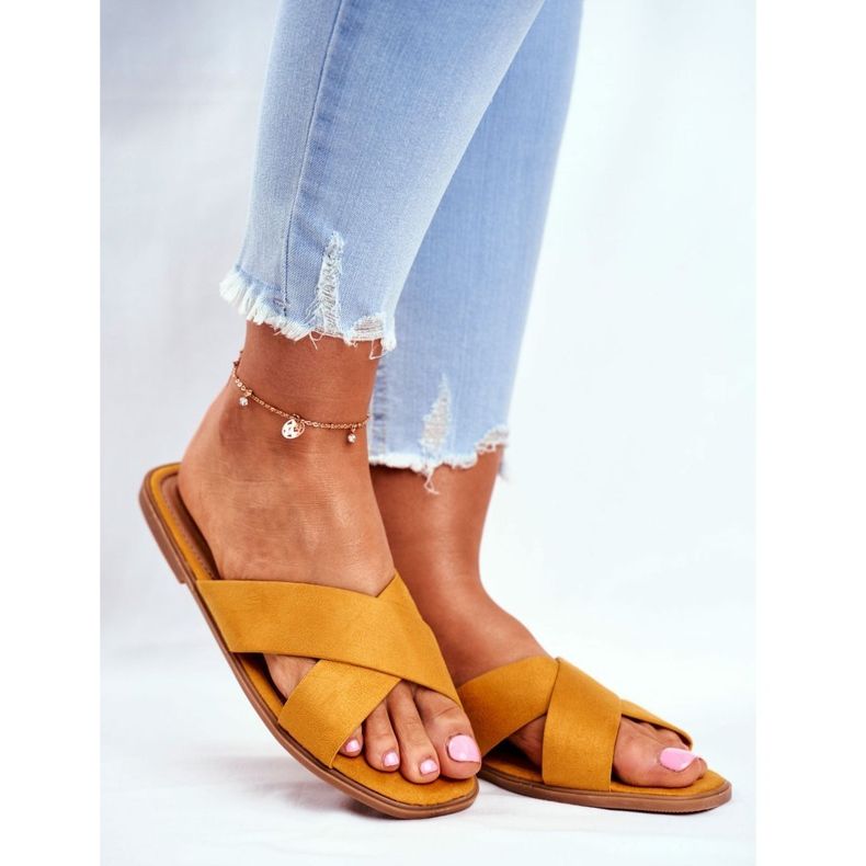 Papuci pentru femei, dungi, Filipine galbene 1