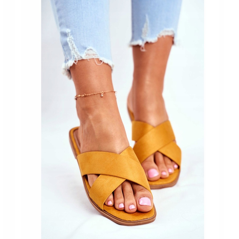 Papuci pentru femei, dungi, Filipine galbene 2