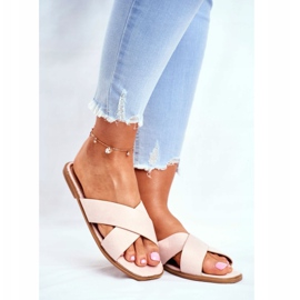 Papuci pentru femei, curele, Cross Beige Filipine bej 1 Papuci pentru femei, curele, Cross Beige Filipine bej 1