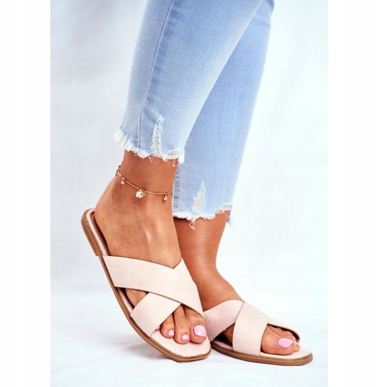 Papuci pentru femei, curele, Cross Beige Filipine bej 1 Papuci pentru femei, curele, Cross Beige Filipine bej 1