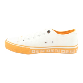Adidasi Big Star FF274234 cu talpa galbena, albi 1