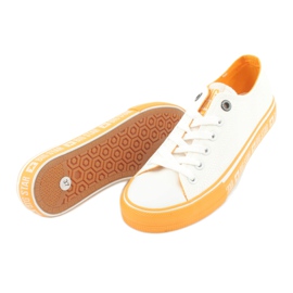 Adidasi Big Star FF274234 cu talpa galbena, albi 4