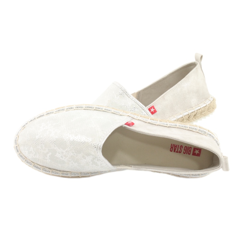 Big Star Espadrile stele mari 274A514 argint gri 6