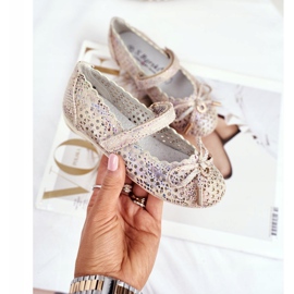 S.Barski Ballerine ajurate cu Velcro Barski Remtro maro multicolor 1 S.Barski Ballerine ajurate cu Velcro Barski Remtro maro multicolor 1