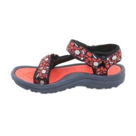 Sandale American Club 8122 insert din spuma albastru marin portocale 1