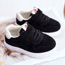 Apawwa Adidași pentru copii Suede Velcro Negru Trelmo ['negru'] 2