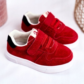 Apawwa Adidași pentru copii Suede Velcro Red Trelmo roșu roșu 2