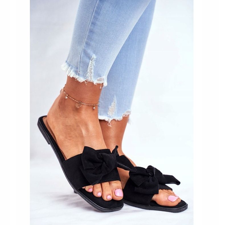 Papuci de damă din Malaezia cu arcuri negre negru 1