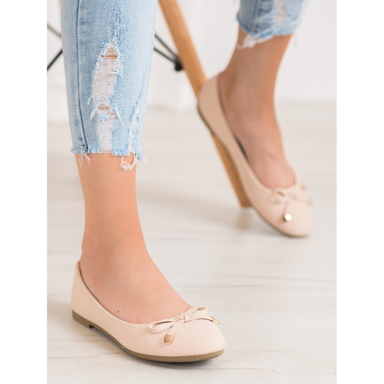 Diamantique Balerini clasici bej maro multicolor 2