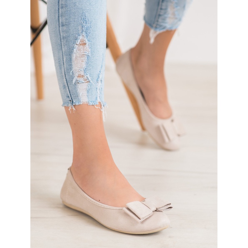 Bona Balerină elegantă cu arc maro 2