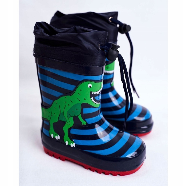 Apawwa Galoșii din cauciuc pentru copii Dinosaur Blue Navy Mordeso albastru marin albastru verde 1