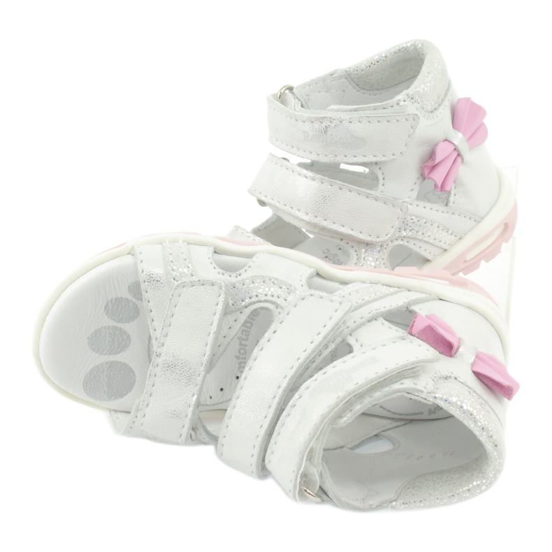 Ren But Sandale de pantofi cu un arc 1489 alb -argintiu, dar ren placat, dar 1