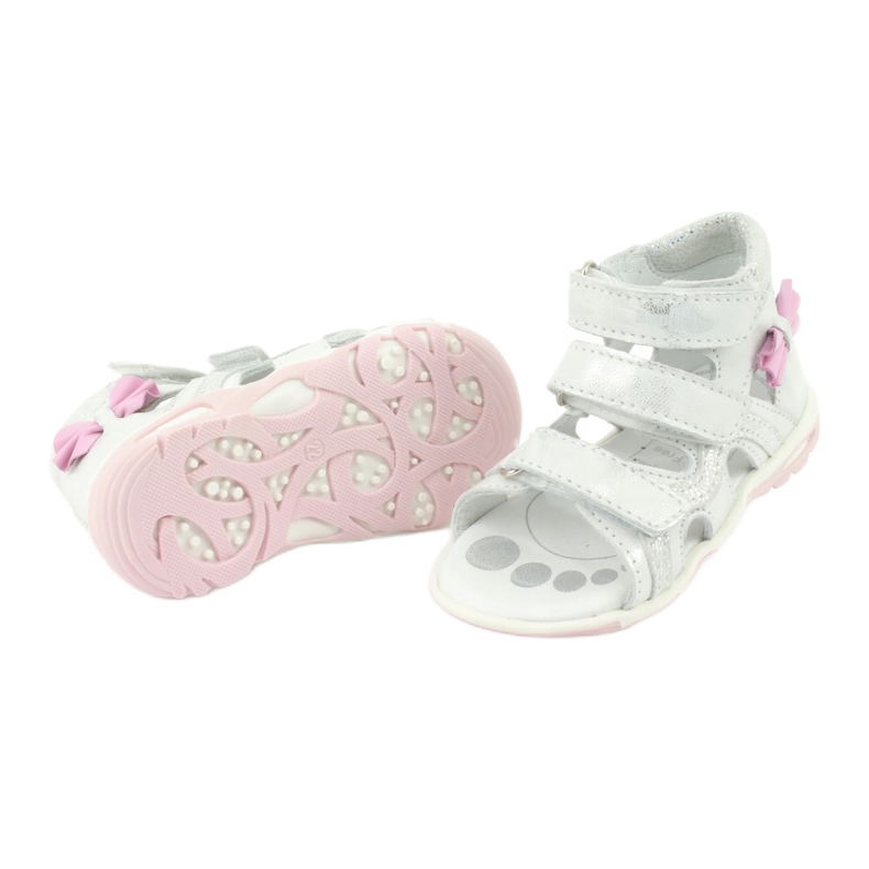 Ren But Sandale de pantofi cu un arc 1489 alb -argintiu, dar ren placat, dar 4