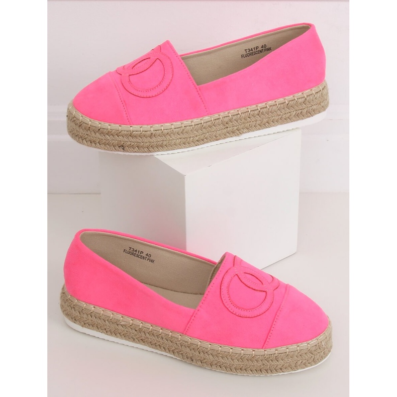 Espadrile pentru femei cu neon T341P Roz fluorescent 2