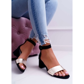 Sandale de damă Piele Maciejka Piele de căprioară Negru 04141-25 / 00-5 galben 2