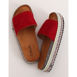 Papuci roșii pentru femei roșii BQ-50 Roșu 1