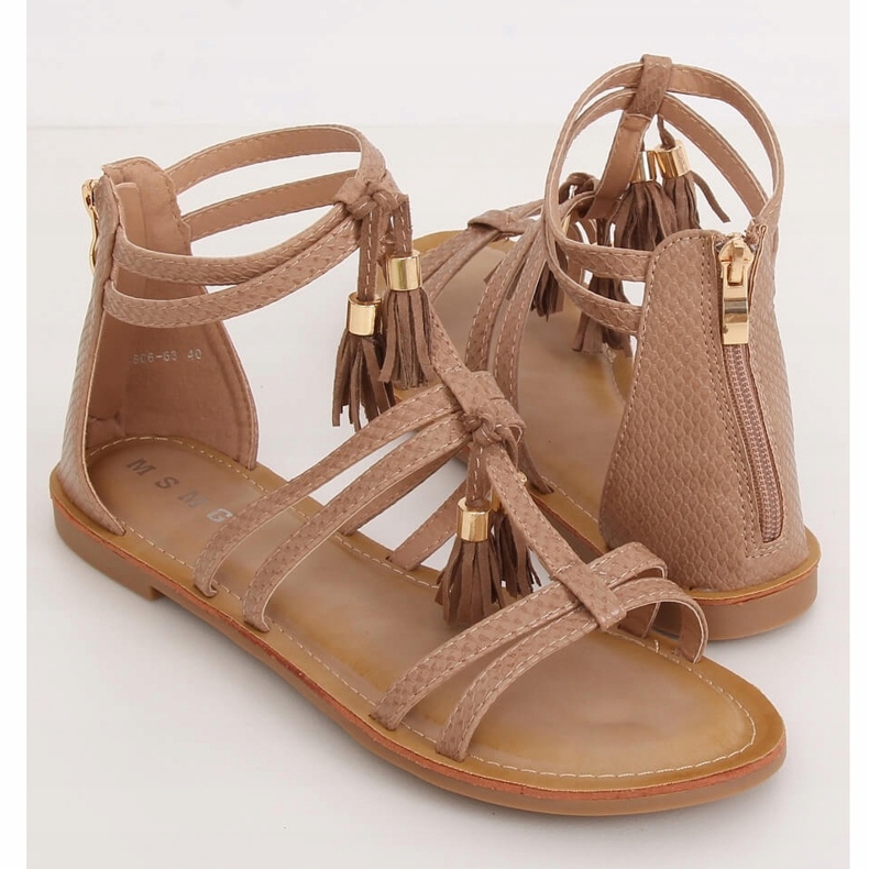 Sandale boho bej JN806 Kaki 1