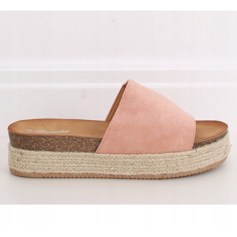 Papuci espadrile roz 10-215 Roz 2