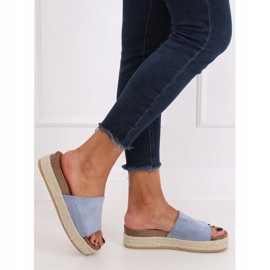 Papuci albastru espadrile 10-215 Albastru 4