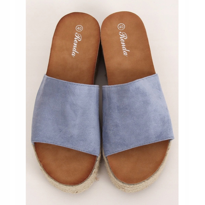 Papuci albastru espadrile 10-215 Albastru 2