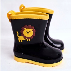 Copii din cauciuc negru Galoshes Lion 1