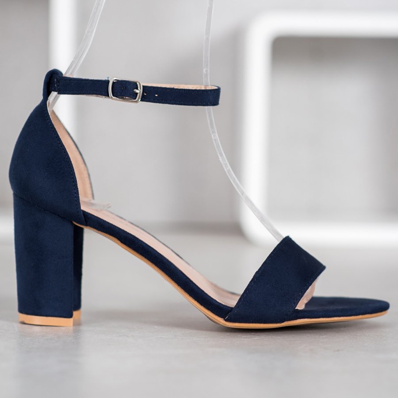 Anesia Paris Sandale cu toc înalt albastru 2