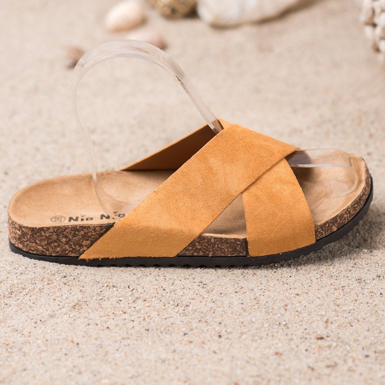 Nio Nio Papuci casual pe platformă bej 1