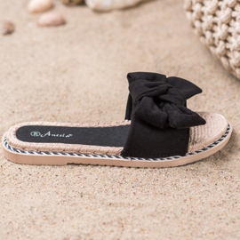 Anesia Paris Papuci eleganti din piele intoarsa negru 1