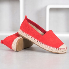 Anesia Paris Espadrile confortabile din piele de căprioară roșu 1 Anesia Paris Espadrile confortabile din piele de căprioară roșu 1