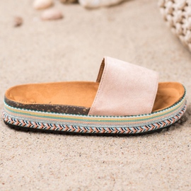 Renda Papuci pe platformă maro 2