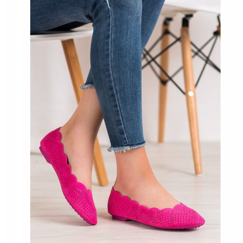 Small Swan Balerine ajurate roz 1