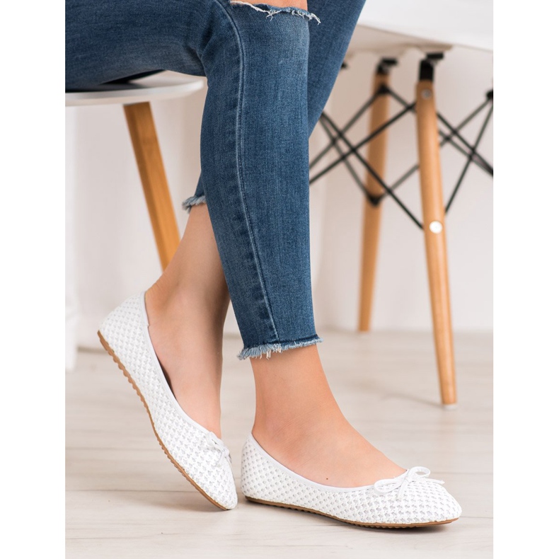 Small Swan Balerine împletite alb 1