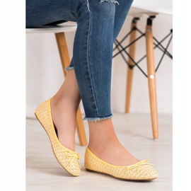 Small Swan Balerine împletite galben 1