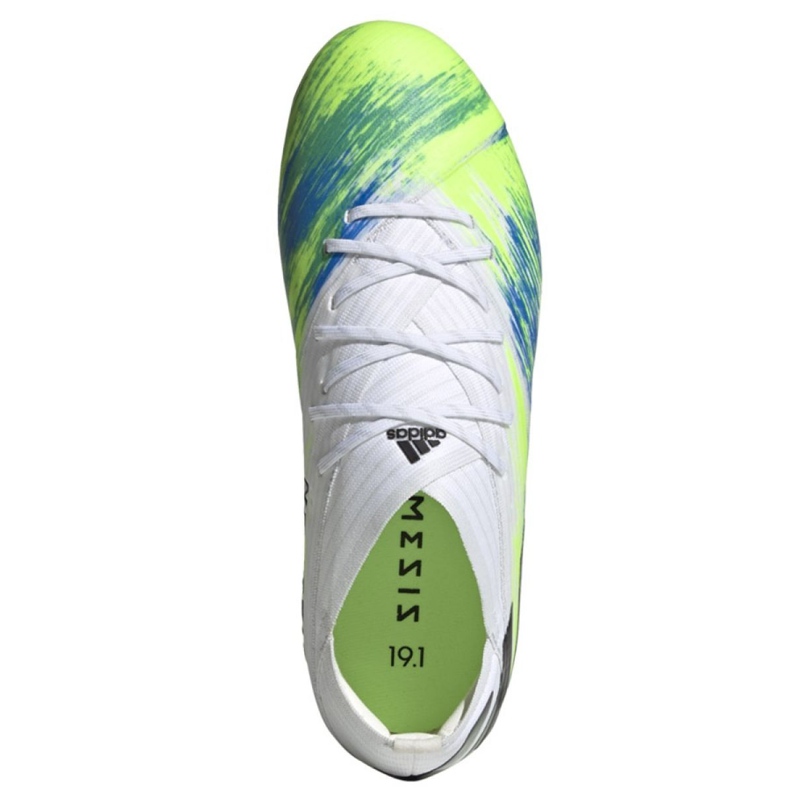 Ghete de fotbal Adidas Nemeziz 19.1 Fg Jr EG7239 multicolor alb 2