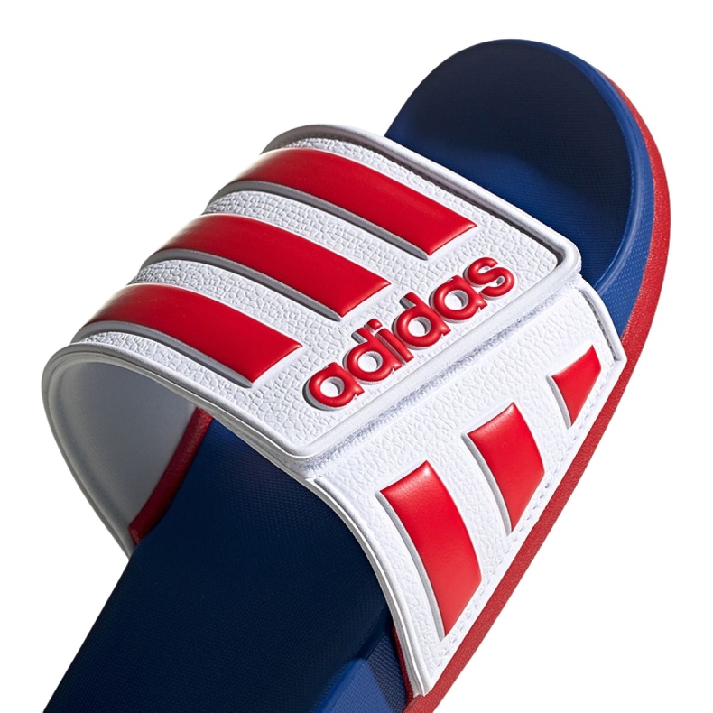 Papuci Adidas Adilette Comfort Adj M EG1346 alb roșu albastru 3