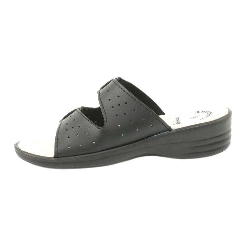 American Club papuci negri pe catarame americane negru 1