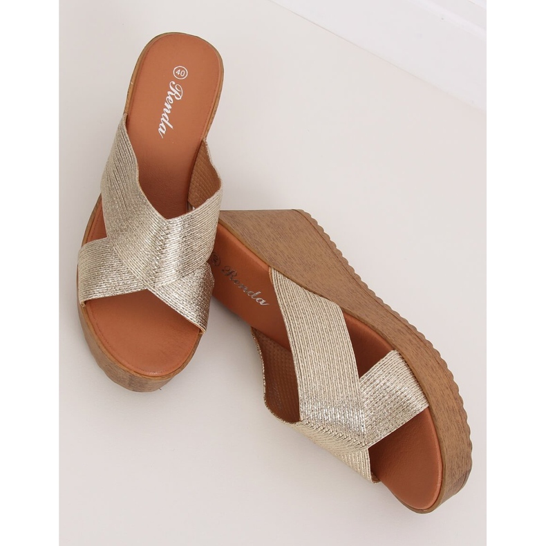 Papuci pană aur 10-235 Aur de aur 1