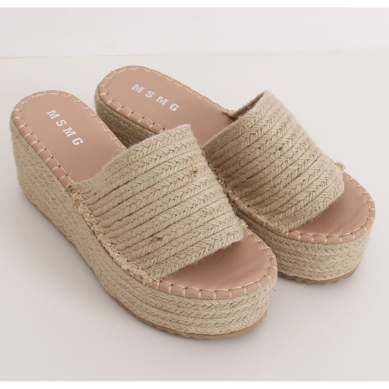 Pantofi albi cu espadrile bej LL909 Bej 1