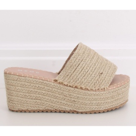 Pantofi albi cu espadrile bej LL909 Bej 2