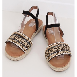 Sandale espadrile dama negre WH933 Negru 1