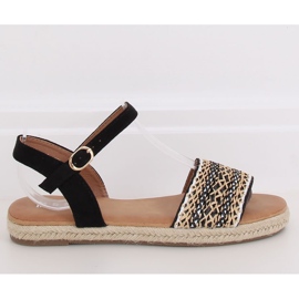 Sandale espadrile dama negre WH933 Negru 2