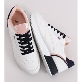 Încălțăminte sport pentru femei albe BK938 ALB / MARI albastru marin 1