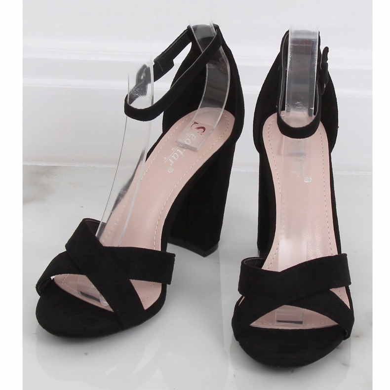 Sandale negre pe stâlp TU133P Negru 1