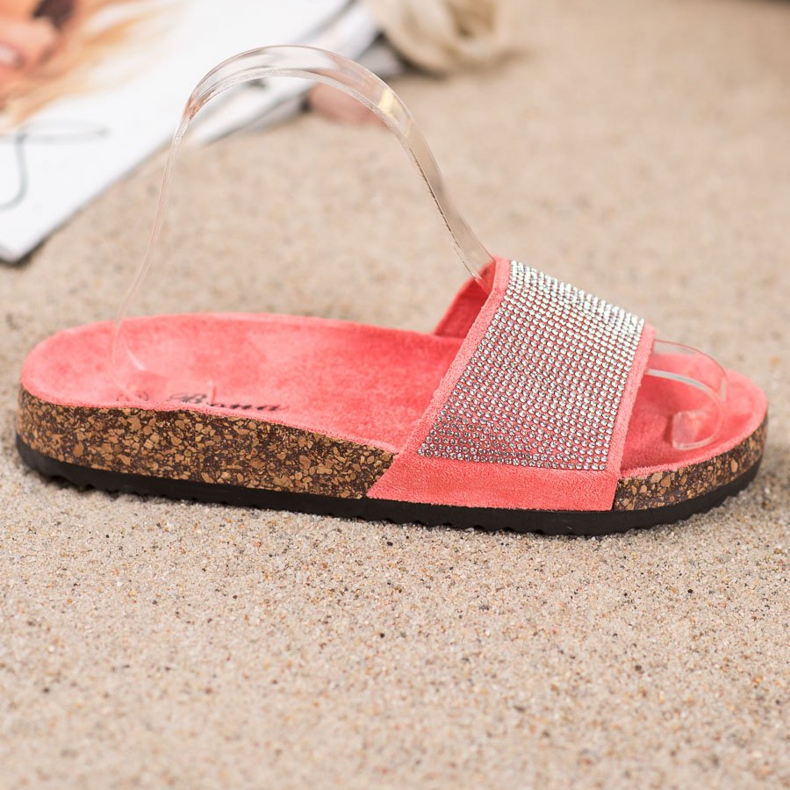 Bona Papuci Cu Zirconiu Cubic roz 2 Bona Papuci Cu Zirconiu Cubic roz 2