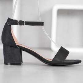 Diamantique Sandale casual pe un bar negru 2